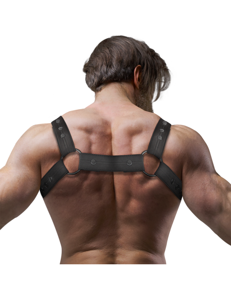 FETISH SUBMISSIVE ATTITUDE - ADJUSTABLE NEOPRENE CHEST SPORTS HARNESS FOR MEN