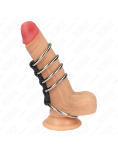 KINK - 5 METALINIAI PENIO ŽIEDAI NUO 3,7 CM IKI 5 CM, SUJUNGTI ODA 2