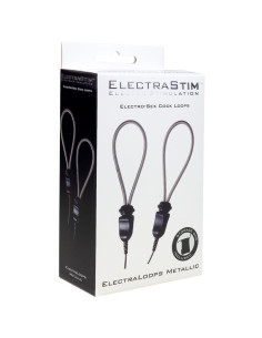ELECTRASTIM - ELECTRALOOPS E-STIM ADJUSTABLE METAL PENIS RINGS 2
