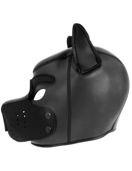 DARKNESS - NEOPRENE DOG MASK WITH REMOVABLE MUZZLE M