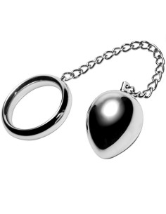 METAL HARD - COCK RING 45MM CHAIN WITH METAL BALL