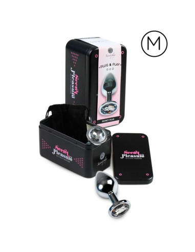 SECRETPLAY - PLUG ANAL TRANSPARENT ALUMINUM 7CM