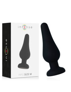 INTENSE - ANAL PLUG PIPO M BLACK SILICONE 11 CM