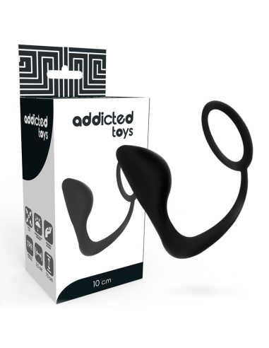 ADDICTED TOYS - ANAL PLUG WITH BLACK PENIS RING