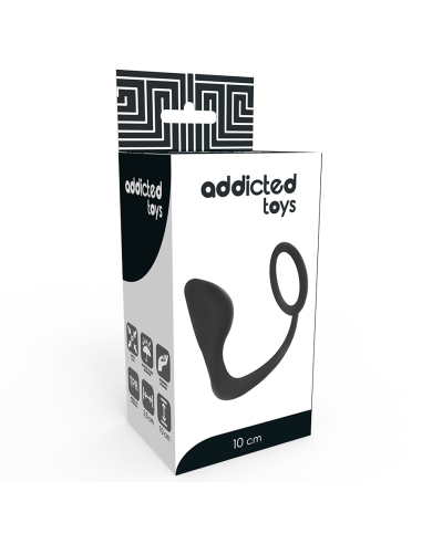 ADDICTED TOYS - ANALINIS KAIŠTIS SU JUODU PENIO ŽIEDU