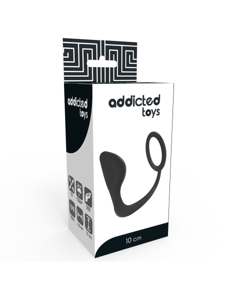 ADDICTED TOYS - ANALINIS KAIŠTIS SU JUODU PENIO ŽIEDU