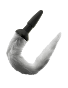 DARKNESS - SILICONE ANAL PLUG WITH GRAY TAIL 2