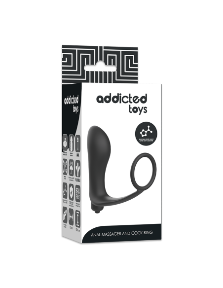 ADDICTED TOYS “ – VIBRUOJAMAS ANALINIS KAIŠTIS SU PENIO ŽIEDU