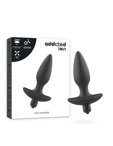 ADDICTED TOYS - ANALINIS MASAŽINIS KAIŠTIS SU VIBRACIJA, JUODAS