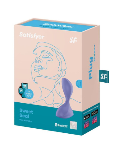 SATISFYER - SWEET SEAL VIBRATING PLUG APP VIOLET