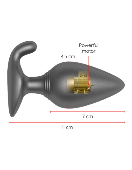 ONINDER - RIO VIBRATING ANAL PLUG BLACK - FREE APP