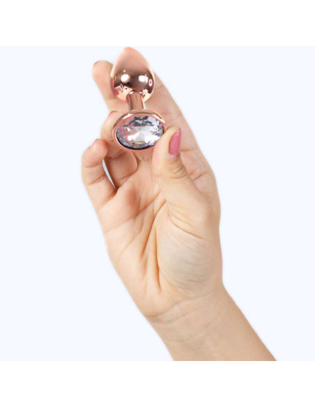 SECRETPLAY - METALINIS UŽPAKALO KAIŠTIS ROŽINIO AUKSO SPALVOS, MAŽAS, 7 CM