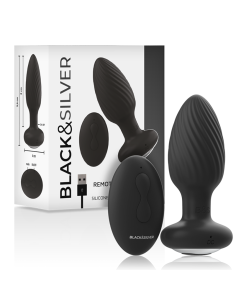 BLACKandSILVER - WELLS kištuko silikoninis analinis rotatorius nuotolinio valdymo pultui 2
