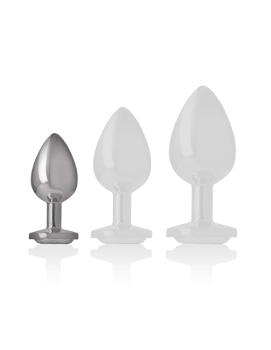 INTENSE - BALTA ŠIRDELĖ ALIUMINIO METALO ANALINIO KAIŠTUKO, S DYDIS