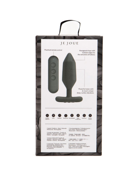 JE JOUE - ONYX analinis kaištis vibratorius, juodas