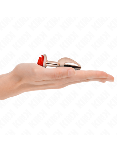 KINK - PINK GOLD ANAL PLUG WITH RED ROSE S