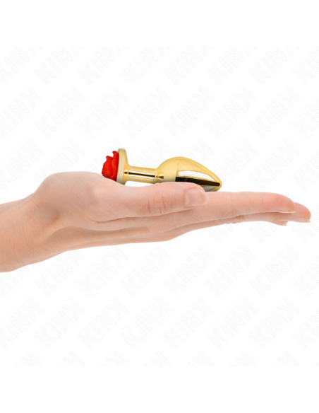 KINK - PLUG ANAL GOLD ROSE RED SIZE S