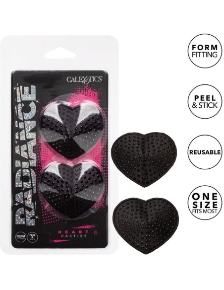 CALEXOTICS - RADIANCE HEART-SHAPED JEWEL NIPPLE SHIELDS