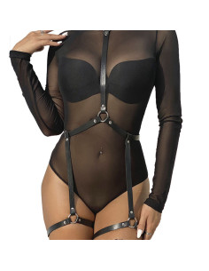 SUBBLIME - ODINIS LEATHER BODY , JUODAS, VIENO DYDŽIO