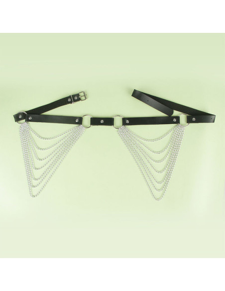 SUBBLIME - LEATHER CHAINBELT BLACK ONE SIZE