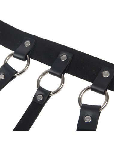SUBBLIME - CHEST HARNESS WITH BIG RING CHAINS ONE SIZE