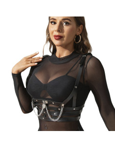 SUBBLIME - CORSET HARNESS WITH CHAINDETAIL ONE SIZE 2