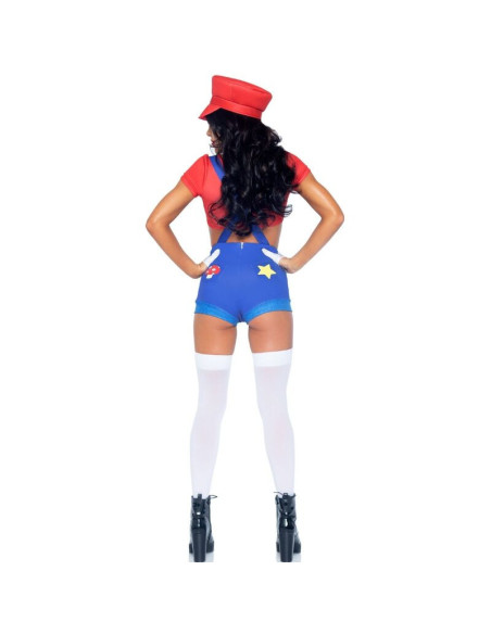 KOJŲ ALĖJA - SEKSUALUS MARIO BROS KOSTIUMAS RAUDONAS-MĖLYNAS S