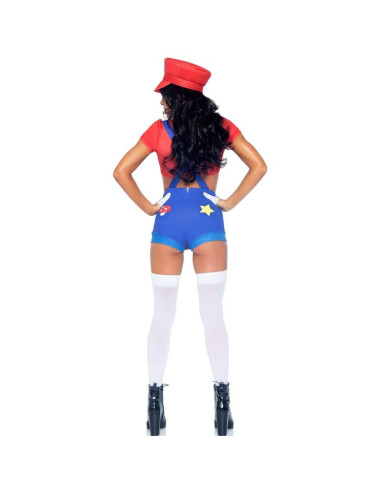 KOJŲ ALĖJA - SEKSUALUS MARIO BROS KOSTIUMAS RAUDONAS-MĖLYNAS M