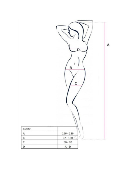 PASSION - WOMAN BS032 RED BODYSTOCKING ONE SIZE