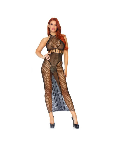 LEG AVENUE - SUKNELĖ SU DVIGUBUOMIS TINKLINĖMIS NUGAROS PAPUOŠALĖMIS