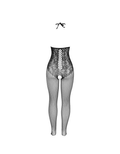 SUBBLIME - 951849 OPEN CUP FISHNET BODYSTOCKING AND HALTER NECK BLACK ONE SIZE