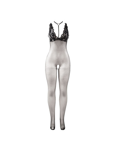 SUBBLIME - 951993 BLACK TRANSPARENT FISHNET CROTCHLESS BODYSTOCKING ONE SIZE