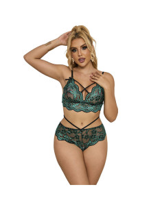 SUBBLIME - 954086 LIEMENĖLĖ SU KELNAITĖMIS IR NĖRINĖMIS, ŽALIA S-M DYDIS
