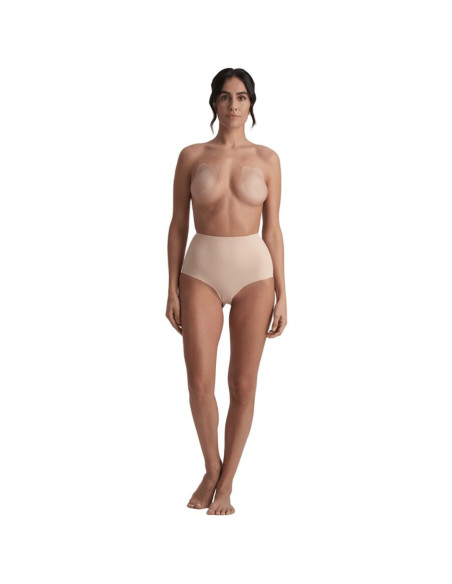 BYE-BRA - RABBIT SILICONE CUPS BEIGE SIZE XL