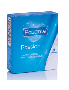 PASANTE - TAŠKUOTI PREZERVATYVAI MS PLACER 3 VIENETAI