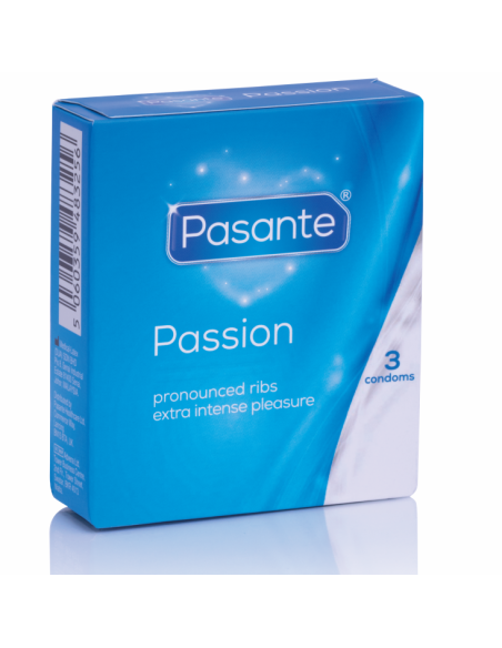 PASANTE - TAŠKUOTI PREZERVATYVAI MS PLACER 3 VIENETAI
