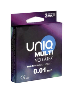 UNIQ - ĮVAIRŪS PREZERVATYVAI BE LATEKSO, 3 VIENETAI