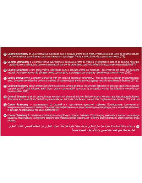 CONTROL - ADAPTA STRAWBERRY CONDOMS 144 UNITS