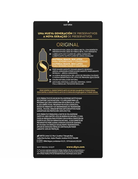 SKYN - ORIGINALŪS PREZERVATYVAI NATURAL SENSATION 10 VIENETŲ