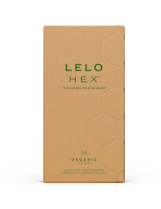 LELO - HEX ORGANIC PREZERVATYVŲ DĖŽUTĖ, 12 VIENETŲ