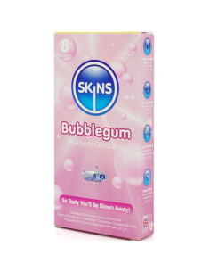 SKINS - BUBBLEGUM PREMIUM PREZERVATYVŲ PAKUOTĖ, 8 vnt. 2