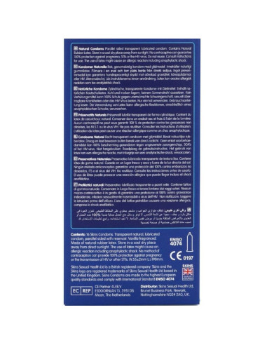 SKINS - NATŪRALŪS PREMIUM PREZERVATYVAI, 16 PAKUOTĖ