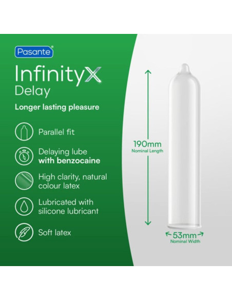 PASANTE - DELAY INFINITY CONDOMS BOX 144 UNITS