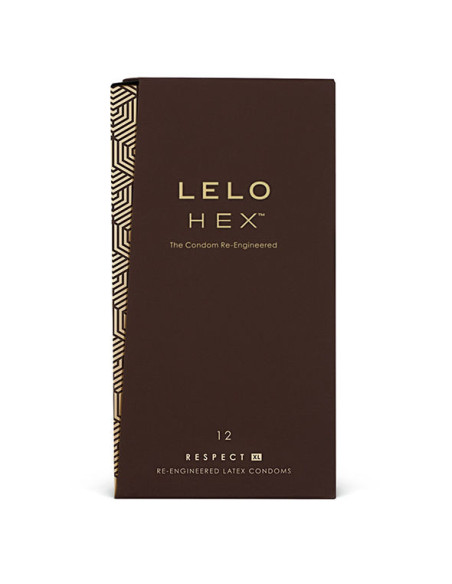 LELO HEX PREZERVATYVAI RESPECT XL, 12 vnt. pakuotėje