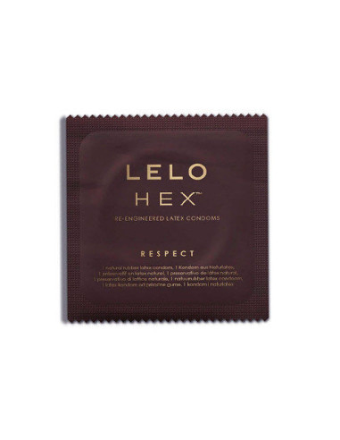 LELO HEX PREZERVATYVAI RESPECT XL, 12 vnt. pakuotėje