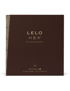 LELO HEX PREZERVATYVAI RESPECT XL, 36 vnt. pakuotėje