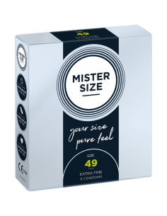 MISTER SIZE - PREZERVATYVŲ DYDIS S 49 MM (3 VIENETAI)