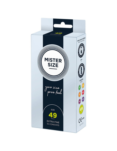 MISTER SIZE - PREZERVATYVŲ DYDIS S 49 MM (10 VIENETŲ)