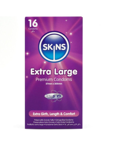 SKINS - EXTRA LARGE PREMIUM CONDOMS PACK 16