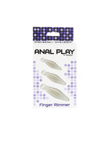 TOYJOY - ANALINIAI ŽAIDIMAI, 3 DALIŲ SKAIDRUS PIRŠTŲ APVALKALAS